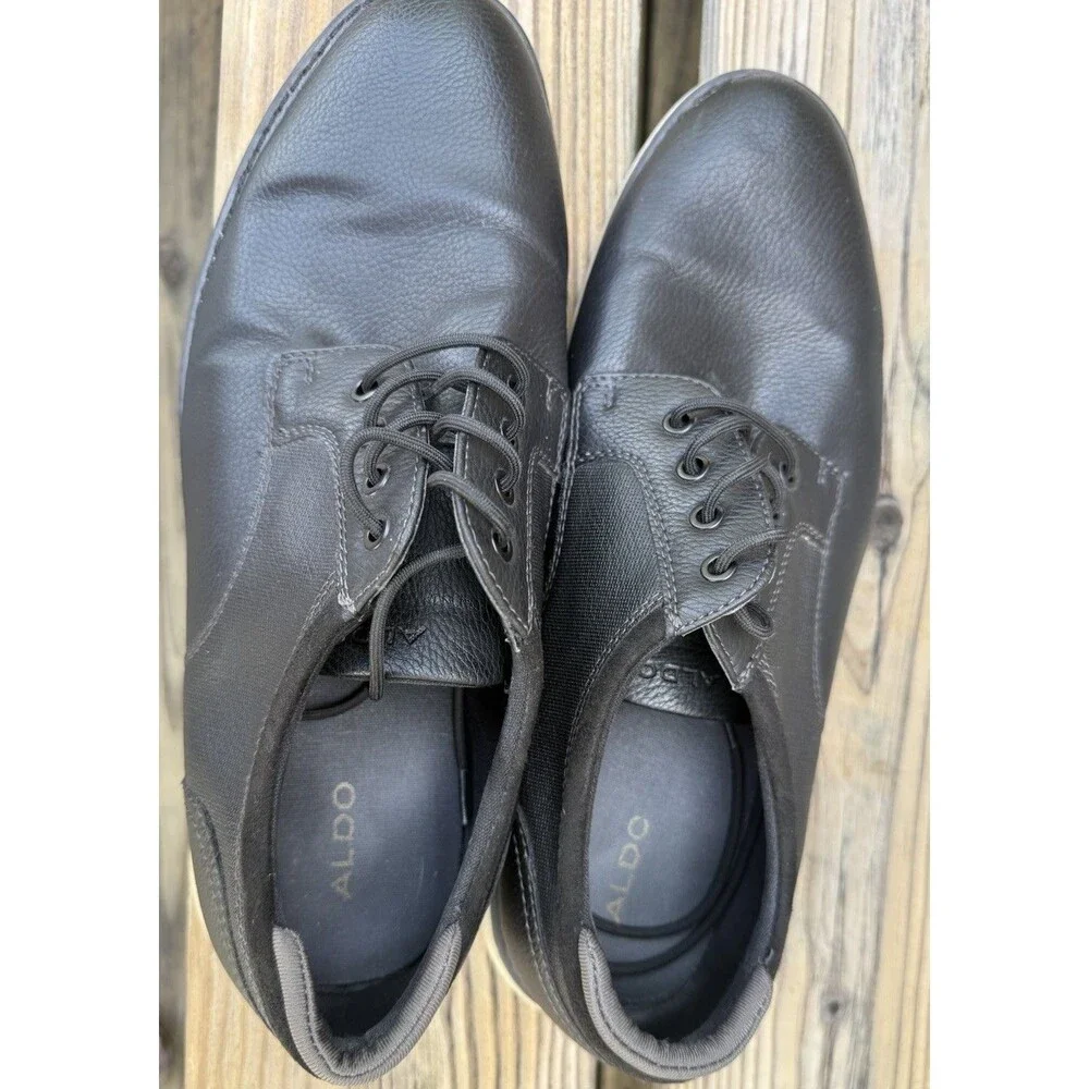 Aldo Men's Casual Oxford Shoes, Black, Size 10.5 Preloved
